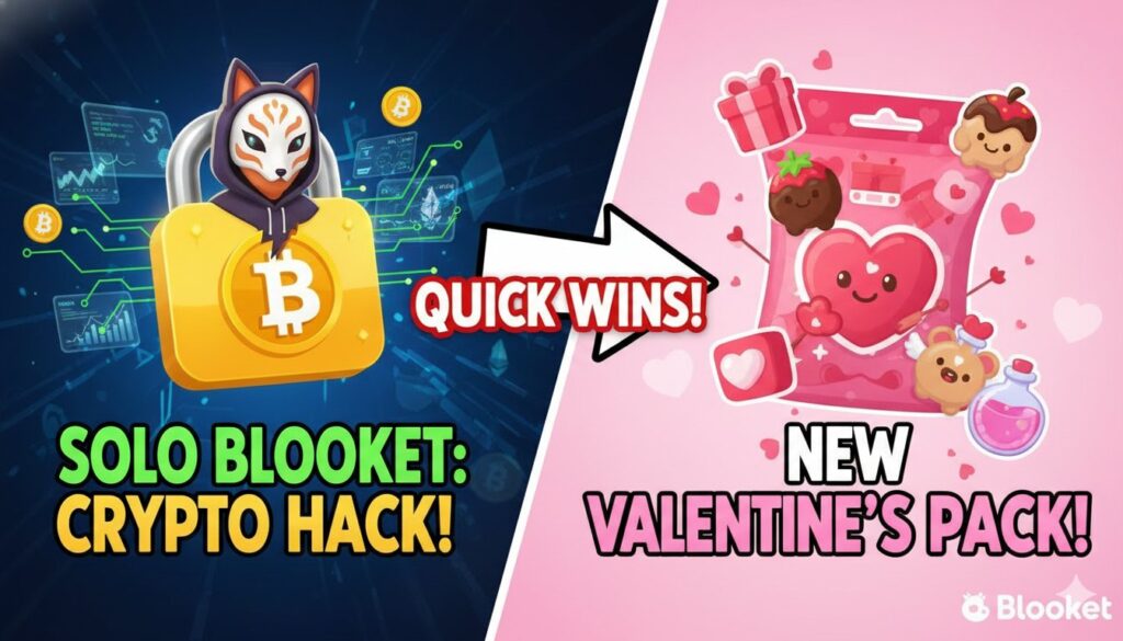 Blooket Crypto Hack gameplay screenshot with Valentine's Lovely Pack chroma Blooks including Lovely Hedgehogs