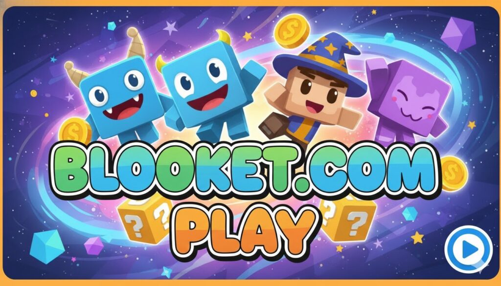 Students excitedly joining a live Blooket game on laptops in a classroom, with colorful game interfaces and leaderboards visible.