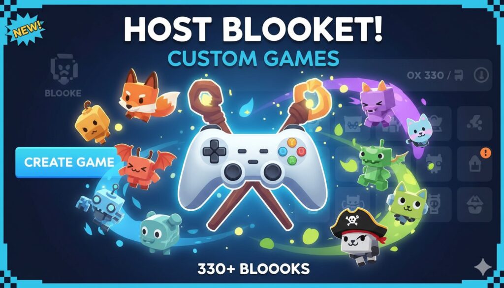 Vibrant collection of over 330 colorful Blooks avatars ready for custom Blooket game hosting