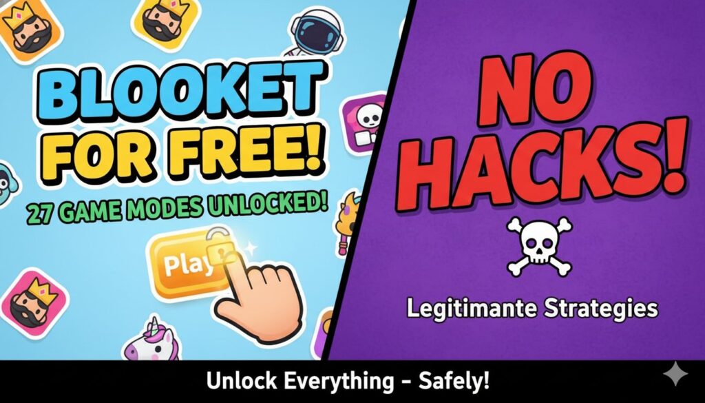 Colorful illustration of various Blooket game mode icons arranged in a grid, representing free access to multiple educational gaming options.